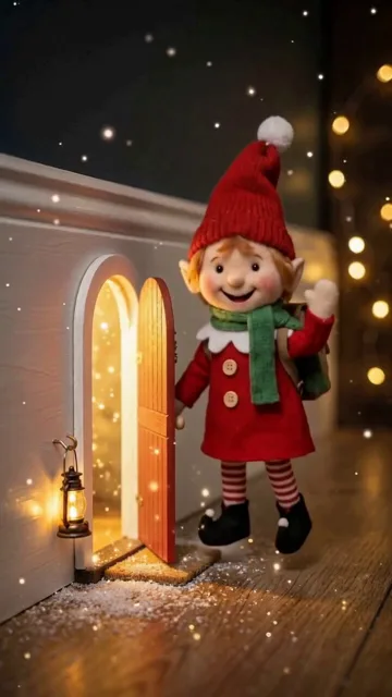 Nissen Albert ved nissehusets dør – Julekalender for 2-åring, 3-åring og 4-åring 2026